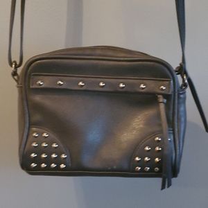 Black studded crossbody